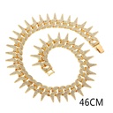 Gothic Cuban Chain Personality Fashion Men's Necklace Hip Hop Diamond Shining Miami Rapper Cuban Chain Male Choker Jewellery