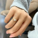 Lab Grown Diamond Ring, Split Designed Diamond Band On One Side 14K White Gold, Lab Diamond Engagement Ring, Stunning Ring