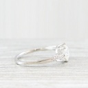 Moissanite and diamond engagement ring antique 1920s inspired handmade in white/rose/yellow gold or platinum