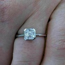 Asscher Cut Bezel Set Engagement Ring For Women's, Fine Jewelry, Wedding Ring, Custom Order, Handmade Jewelry