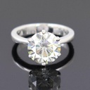 Round Cut 2 CT Moissanite Solitaire Engagement Ring, Gift Ring, Fine Jewelry, Wedding Ring, Custom Order, Prong Setting Ring