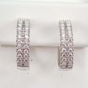 Round Diamond Hoop Earrings For Women
