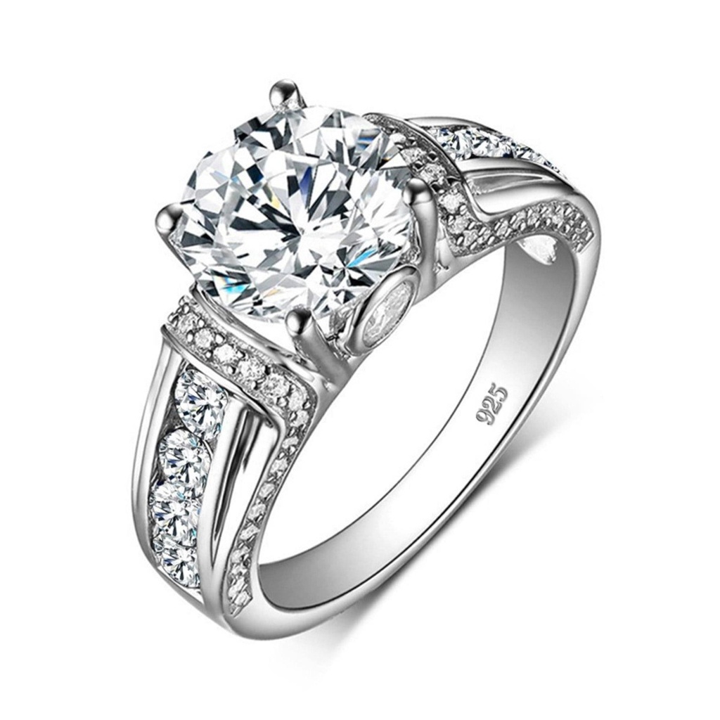 Round Cut Daimond Moissanite Engagement Ring For Women