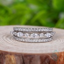 Round Diamond Band Engagement Ring for Women