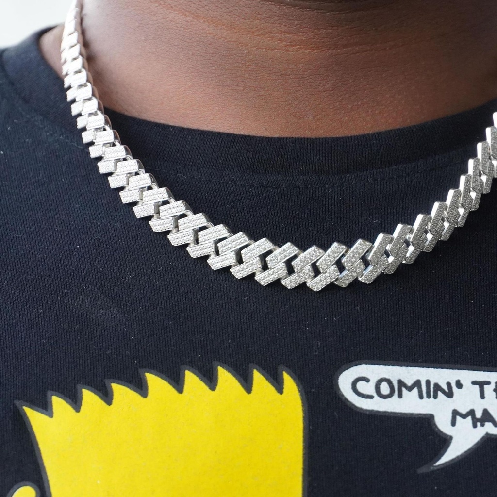 Moissanite 925 Sterling Silver Link Cuban Chain