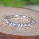 Round Band Diamond Engagement Ring for Women