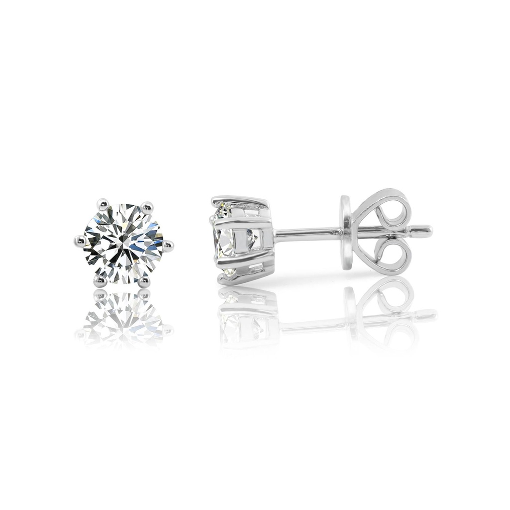  Round Moissanite Diamond Studs Earring