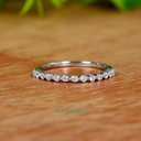 Round Diamond Band Engagement Ring for Women