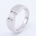  Round Moissanite Diamond Men's Ring