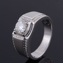  Round Moissanite Diamond Men's Ring