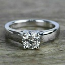  Round Cut Moissanite 4 Prong Solitaire Engagement Ring 