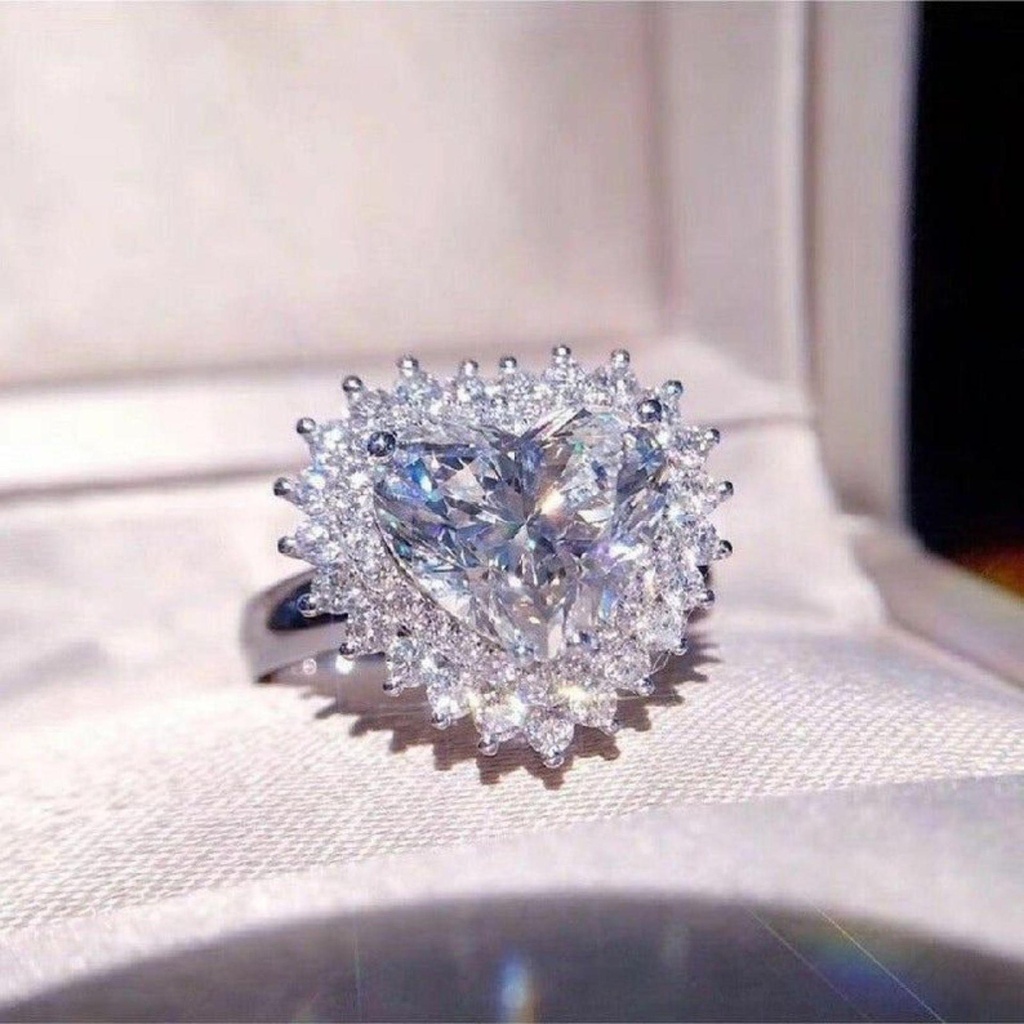 Heart Diamond Engagement Ring for Women