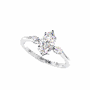 Marquise Diamond  Three Stone Engagement Ring for Women