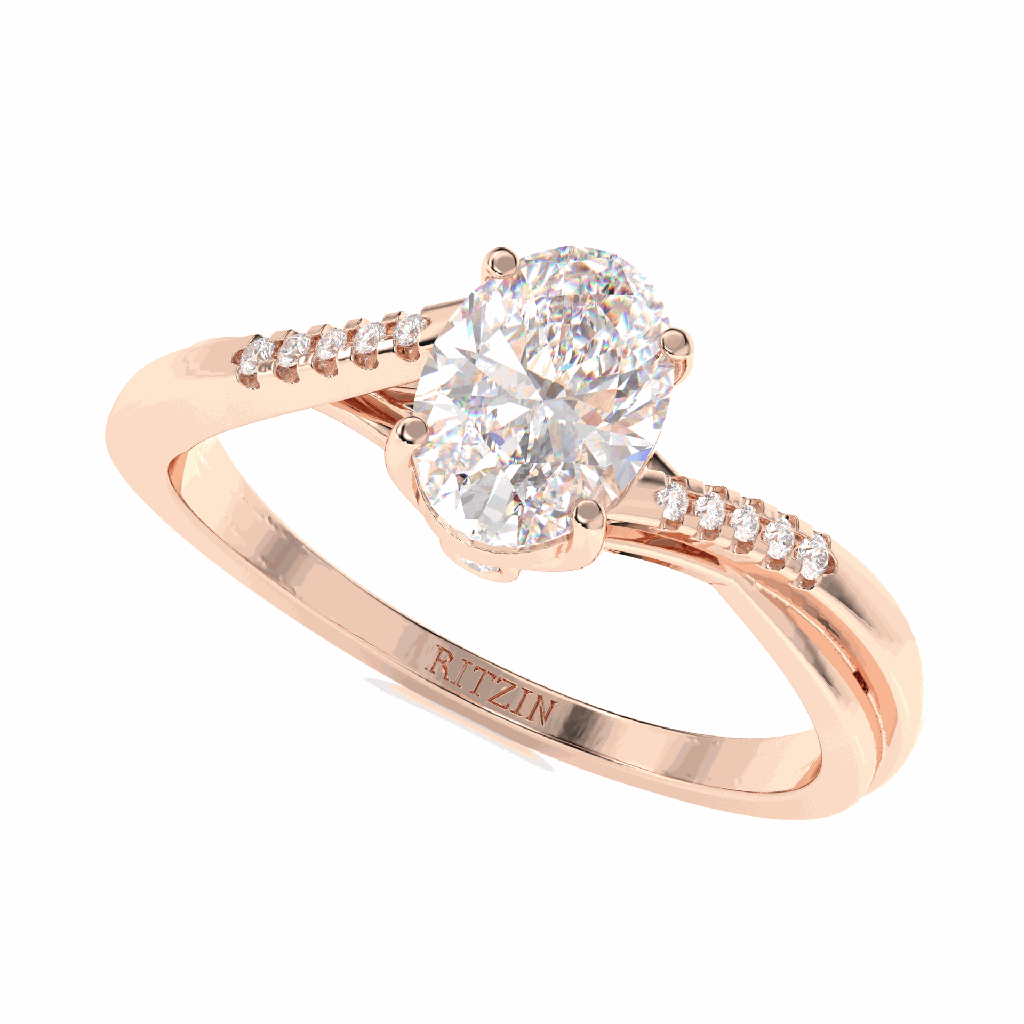 Oval Diamond Engagement Ring for Women