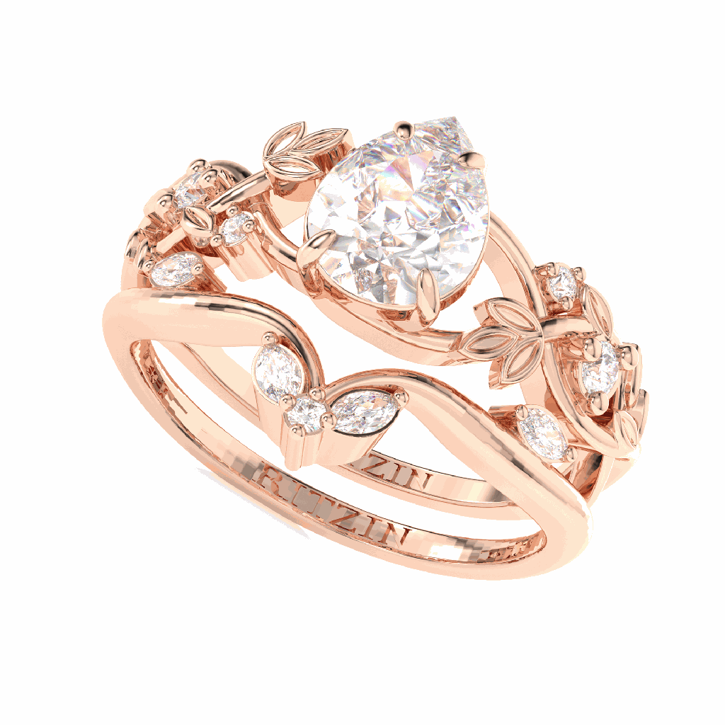 Pear Diamond Fancy Bridal Ring for Women