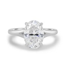 2 CT Oval Cut Moissanite Engagement Ring/14k Solid White Gold Ring/Oval Solitaire Ring/Wedding Proposal Ring/Split Band/Anniversary Gifts