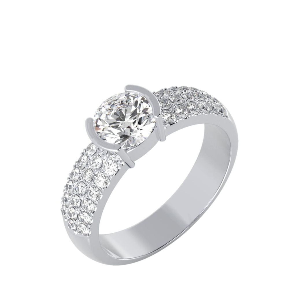  Round Engagement Ring Moissanite Jewelry, 14K Moissanite Ring, Moissanite Ring For Her, Bridesmaid Gift, Christmas Gift, Moissanite Wedding Jewelry