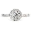 Round Halo Diamond  Engagement Ring For Women