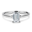  White Gold 14K White Clean Emerald Cut 