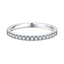 Half Eternity Round Cut Cubic Zirconia In 925 Sterling Silver Ring For Engagement