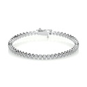 Round Diamond Tennis Bracelet -14K White Gold