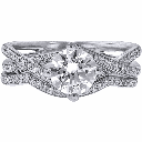 Shopify Size White Gold Bridal Set Ring For Women