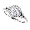 Round Cut Stone Engagement Ring For Her