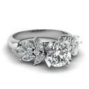 Round Cut Stone Wedding Ring for Women