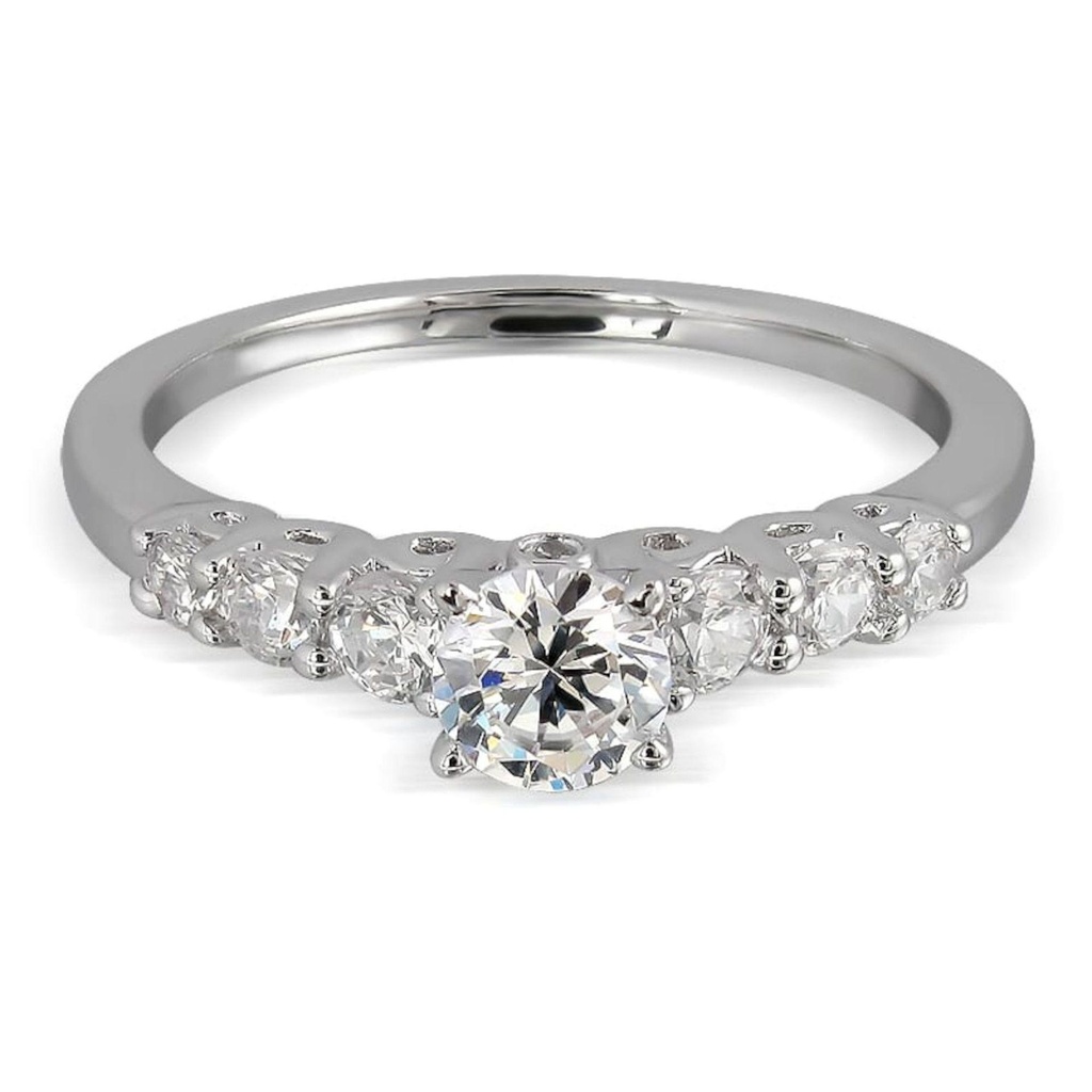 Round Cut Stone Engagement Ring for Women