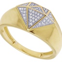 Men Rings Fully Iced Gold Plated Round Hip Hop Ring