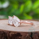 Pear & Princess Diamond Engagement Ring for Women