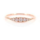 Seven-Stones Graduated Round Diamond Ring in 18K Yellow For Her
