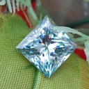 Loose Moissanite Blue Clean Princess Cut 3.00 MM