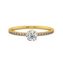 Round Cut Stone Engagement Ring for Women