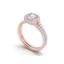 Round Halo Diamond Engagement Ring for Women Ring