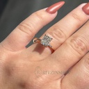  Solitaire Diamond Engagement Ring, Radiant Cut Wedding Ring, 14K Rose Gold Solitaire Ring, Gold Ring, Best Anniversary Gift For Her