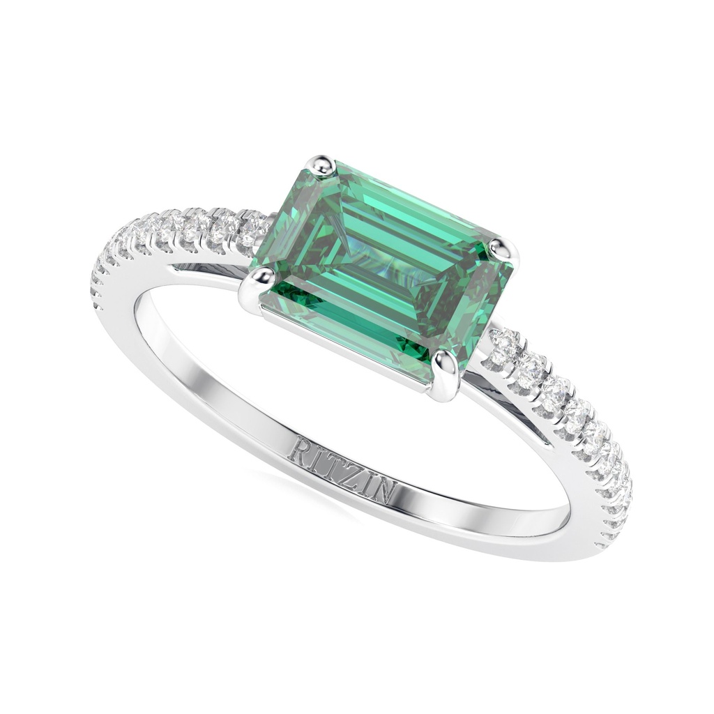 Emerald Diamond Engagement  Ring for Women Ring