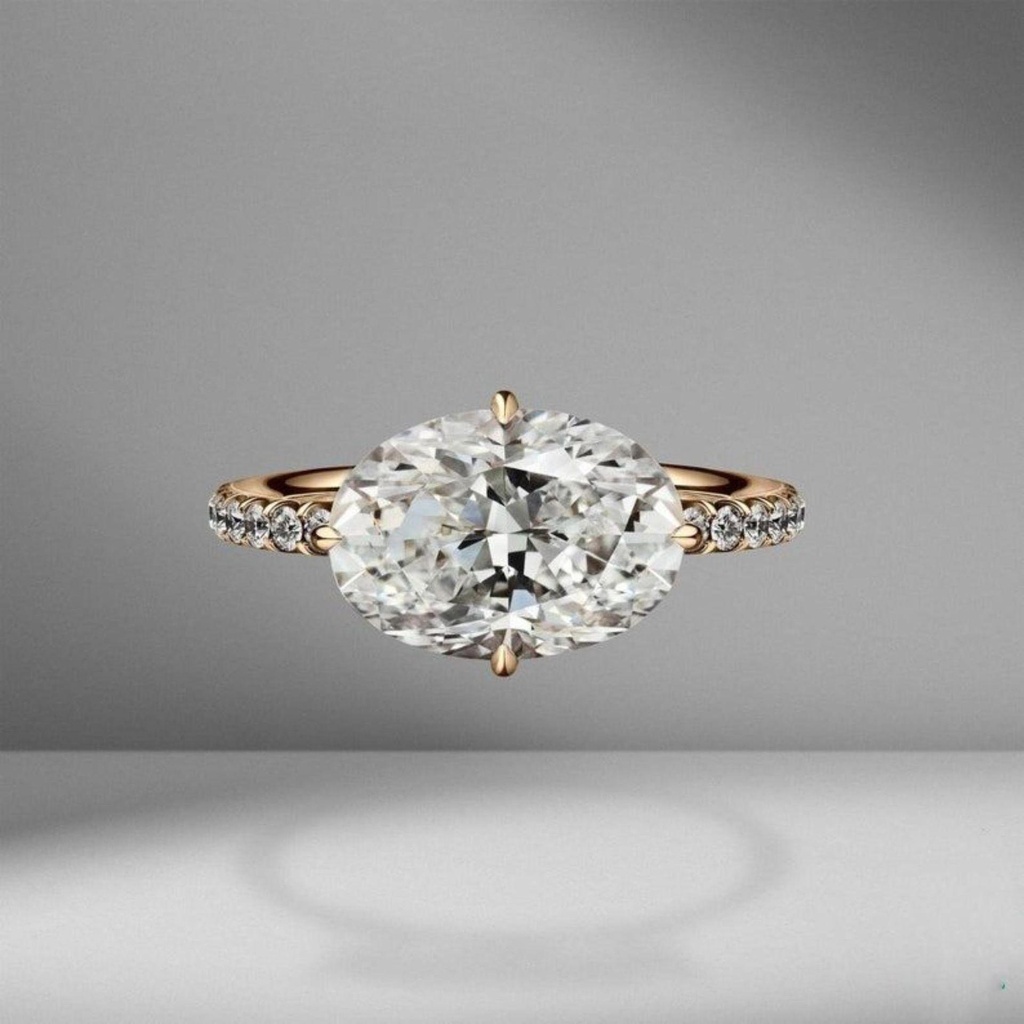 Oval Diamond Engagement Ring for Women 