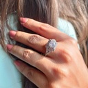  Art Deco Ring Round Cut Moissanite Ring ,Antique Vintage Moissanite Engagement Ring Art Deco Moissanite Diamond Ring Wedding Ring