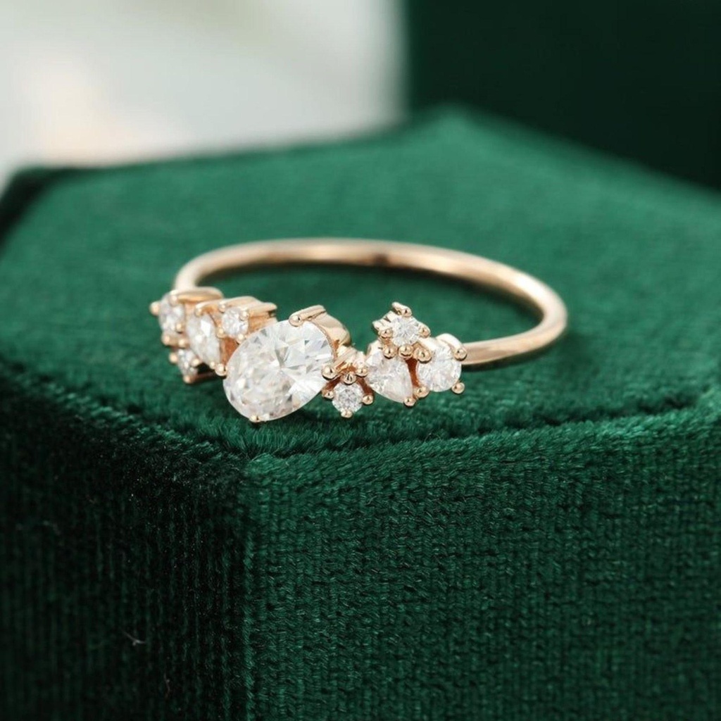 Oval Diamond Engagement Ring for Women Ring