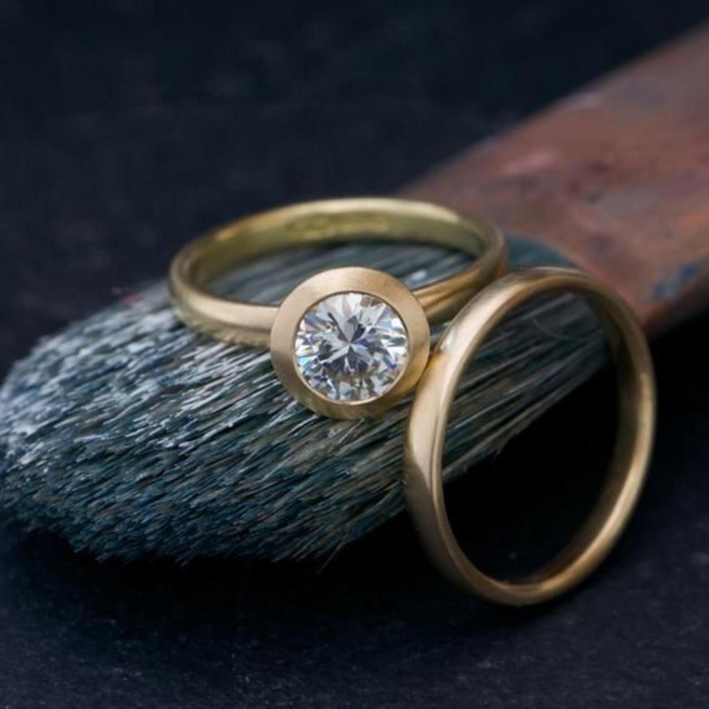 Round Diamond Fancy Bridal Set for Women