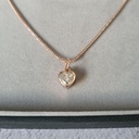 Antique 1.00 CT Heart Cut Colorless Moissanite Pendant, Bezel Set Pendant, Charm Pendant, Wedding Pendant, Anniversary Gift, Unique Pendant