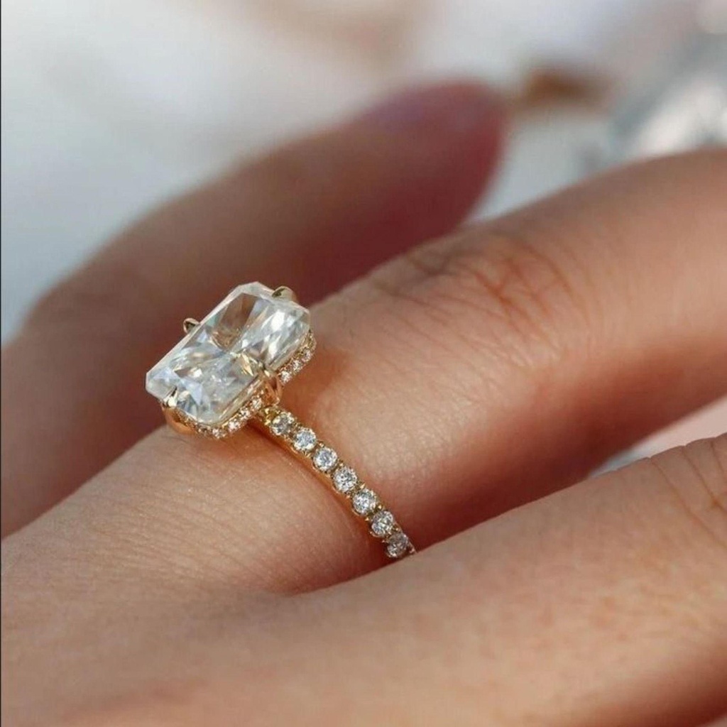 Radiant Diamond Engagement Ring For Women 