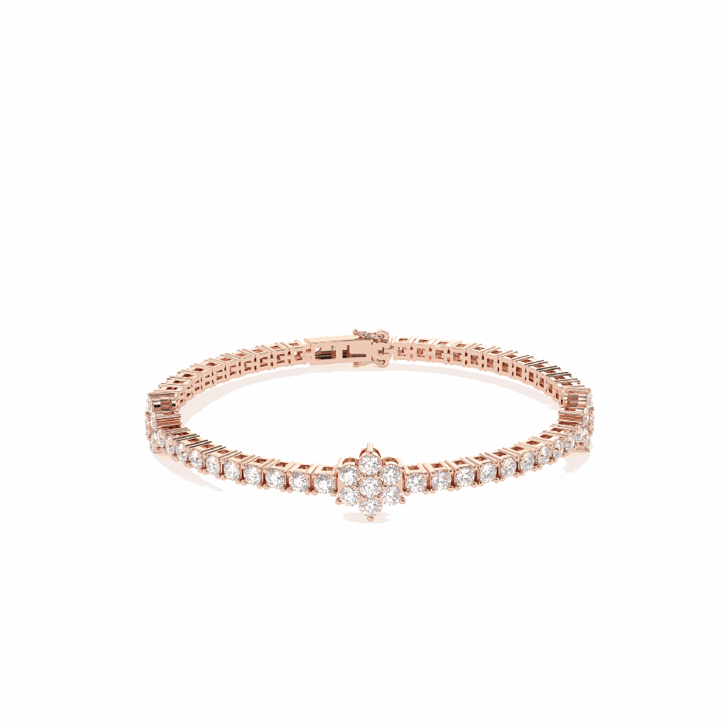 Round Diamond  Fancy Bracelet For Her