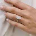 Solitaire VVS-VS Clarity Oval Cut LGD In 10K Gold Ring For Engagement