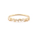 Pear Round Diamond Band Engagement Ring for Women
