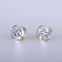 Cushion Cut Stone Stud Earrings for Women
