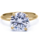 Round Cut Stone Solitaire Engagement Ring for Women