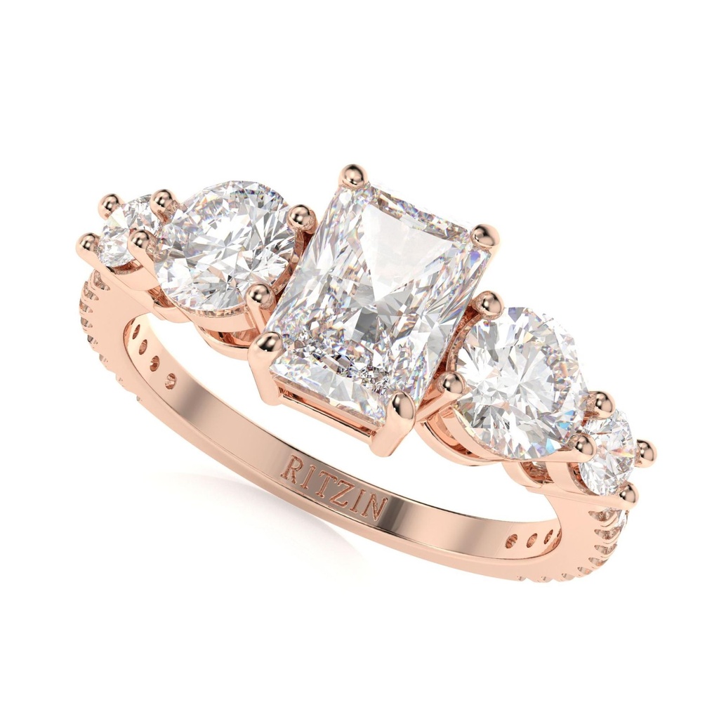 Radiant Cut Stone Wedding Ring for Women