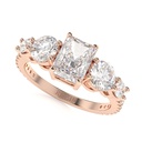Radiant Cut Stone Wedding Ring for Women